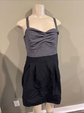 Wilfred Gray Bodice Black Mini Dress
